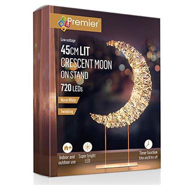 Premier Twinkling Rose Gold Moon 45cm