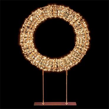 Premier Twinkling Rose Gold Table Top Wreathr 45cm