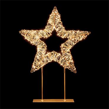 Premier Twinkling Rose Gold Table Top Star 45cm