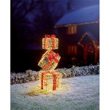 Premier Golden Twist 3 Parcel Stack Warm White Led 96cm