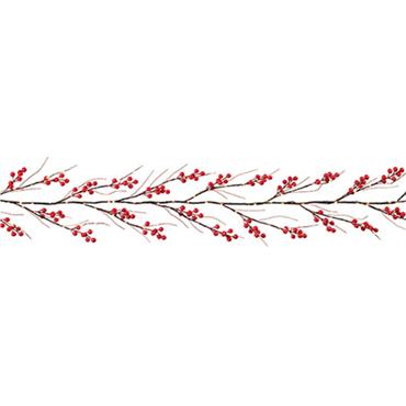 Premier Red Berry Garland With 120 Warm White Led 1.8m