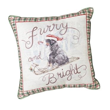 Heaven Sends Furry & Bright Dog Cushion