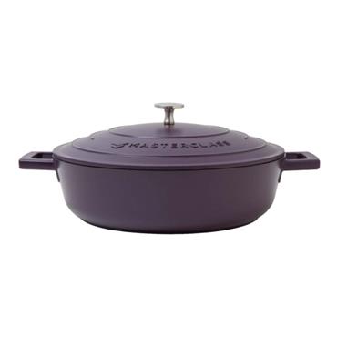 Masterclass Shallow Cast Aluminium Casserole Dish Purple 4l