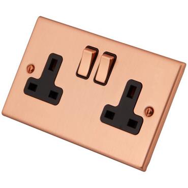 Cesco Copper 2 Gang 13a Socket