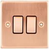 Cesco Copper 2 Gang 2 Way Switch