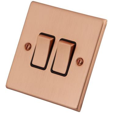 Cesco Copper 2 Gang 2 Way Switch