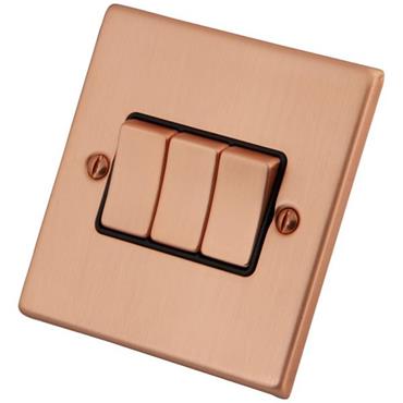 Cesco Copper 3 Gang 2 Way Switch