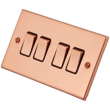 Cesco Copper 4 Gang 2 Way Switch