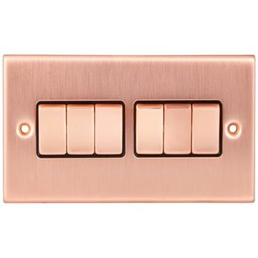 Cesco Copper 6 Gang 2 Way Switch