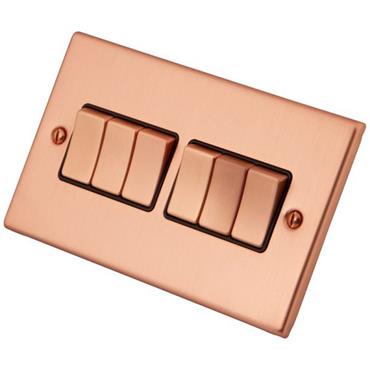 Cesco Copper 6 Gang 2 Way Switch