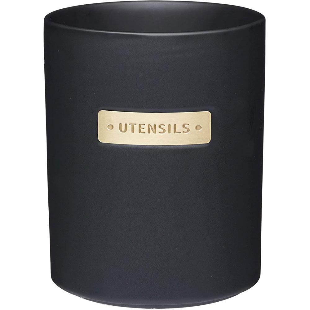 KitchenCraft MasterClass Utensil Holder Ceramic Black Stakelums Home