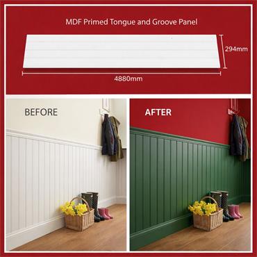 Mdf Primed V Groove Beaded Sheeting