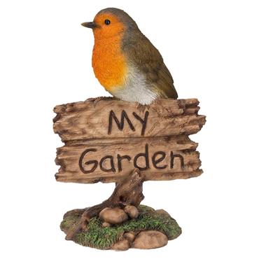 Vivid Arts My Garden Sign Robin Ornament