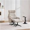Mira Swivel Chair & Footstool Oatmeal