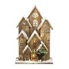 Large Wooden Light Up House 42cm