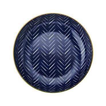 Mikasa Ceramic Bowl Indigo Chevron 21cm