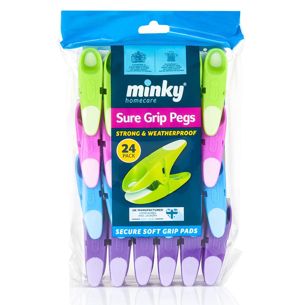 Minky Sure Grip Clothes Pegs 24 Pack Stakelums Home & Hardware