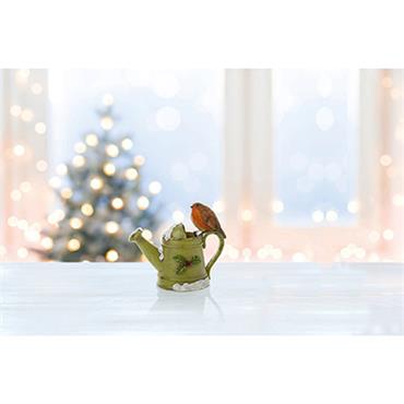 Premier Polyresin Robin On Watering Can 17cm