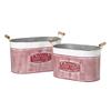 Candy Canes Metal Bucket Set