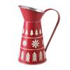 Red Metal Jug With Snowflake Design