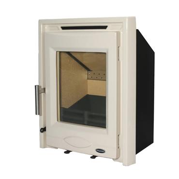 Mazona Portland Inset Multifuel Stove Enamel Cream 7kw