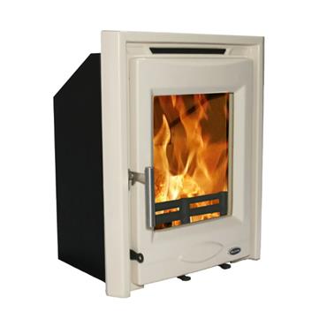 Mazona Portland Inset Multifuel Stove Enamel Cream 5kw