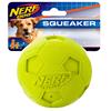 Nerf Rubber Squeak Soccer Ball Green 4"