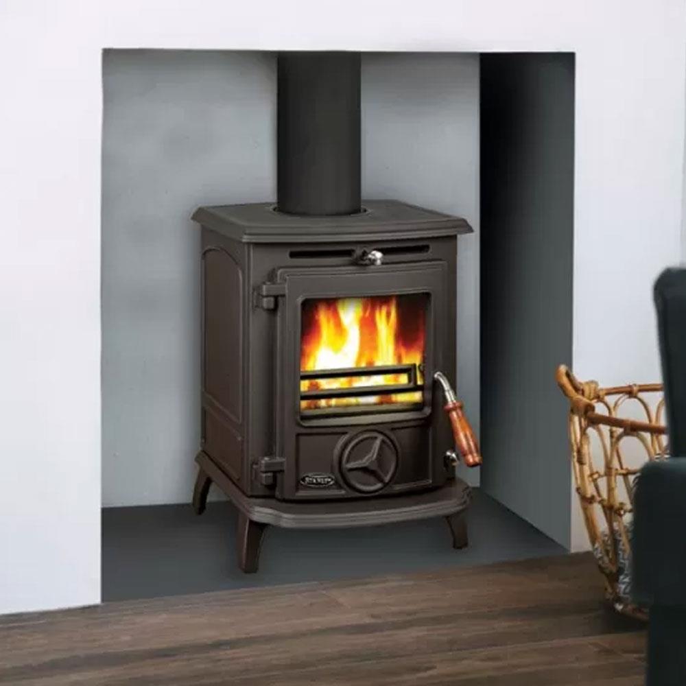 Waterford Stanley Oisin Solid Fuel Eco Stove 6.5kw Satin Black