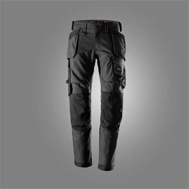 Snickers 6244 Allround Stretch Trousers Holster Pockets Steel Grey/Black