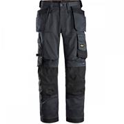 Snickers 6251  Allroundwork Stretch Loose Fit Trousers Holster Pockets Grey/Black