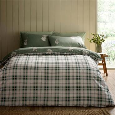 Stag Soft Green Quilt Set