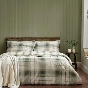 Brushed Troon Check Green Duvet Set