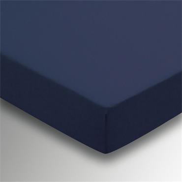 200tc Cotton Percale Navy Deep Fitted Sheet