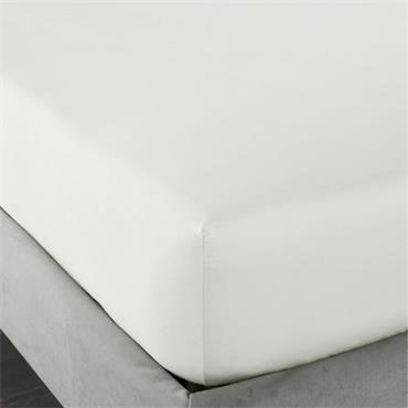 400tc Cotton Sateen Ivory Fitted Sheet