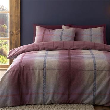 Brushed Melrose Tweed Plum Duvet Set