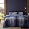 Brushed Cotton Melrose Tweed Check Blue Duvet Set