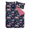 Christmas Ski Village Blue Quilt Set