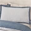 Oxford Pinstripe Navy Quilt Set