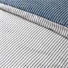 Oxford Pinstripe Navy Quilt Set