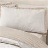 Oxford Pinstripe Natural Quilt Set
