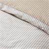 Oxford Pinstripe Natural Quilt Set