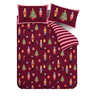 Christmas Nutcracker Stripe Quilt Set