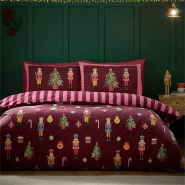 Christmas Nutcracker Stripe Quilt Set