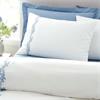 Camille Embroidered Floral White Blue Quilt Set