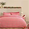 Bamford Gingham Check Red Quilt Set