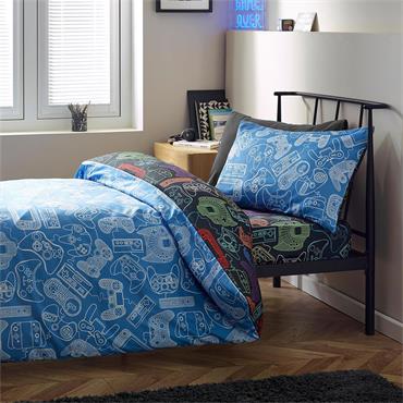Power Up Gamer Black Quilt Set