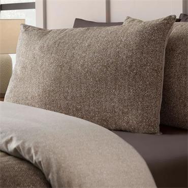 Brushed Herringbone Chocolate Duvet Set