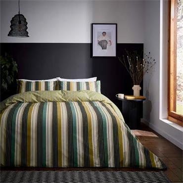 Loft Living Ari Stripe Chartreuse Duvet Set