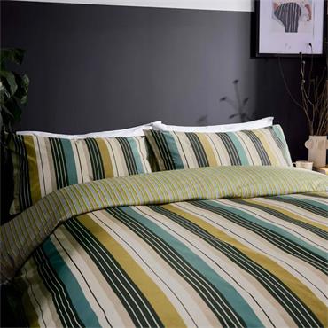Loft Living Ari Stripe Chartreuse Duvet Set
