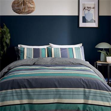 Loft Living Horizon Stripe Navy Duvet Set